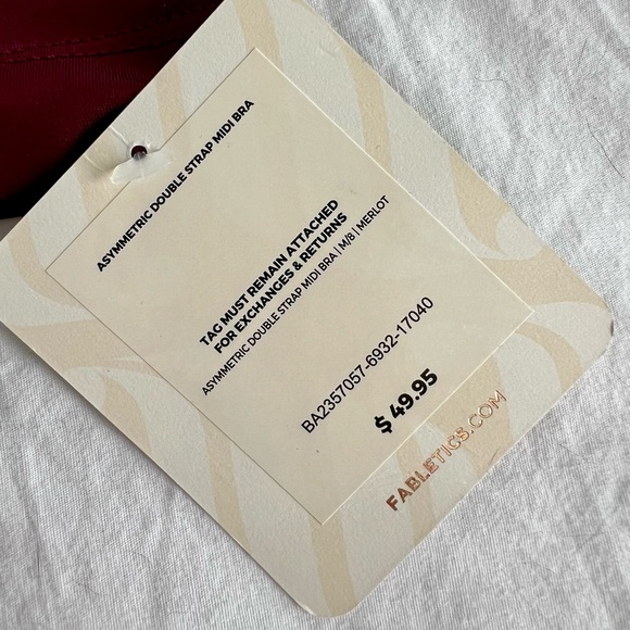 Fabletics Asymmetrical Double Strap Midi Bra- NWT - Picture 7 of 8